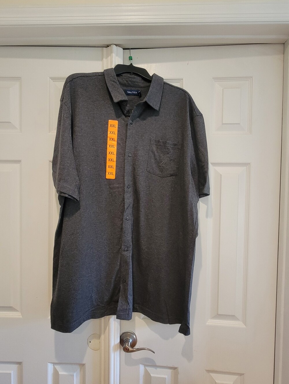 Nautica Men's Short-sleeve Button-up knit Shirt Size XXL NWT